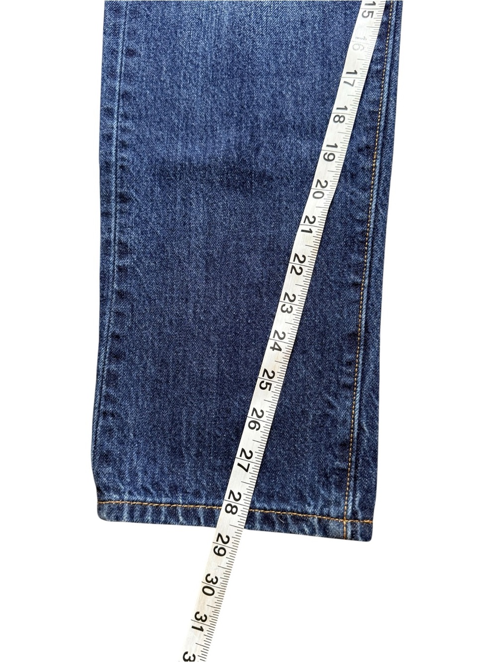 Levi’s 501T Tapered Distressed Button Fly Jeans Blue 34W 28L - Picture 9 of 11